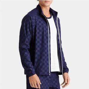 Rhone Blue Checkered Swift Academy Jacket Performance Men’s Size Large